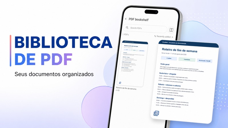 Como usar a biblioteca de PDF no DicaNote
