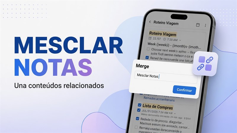 Como mesclar notas no DicaNote