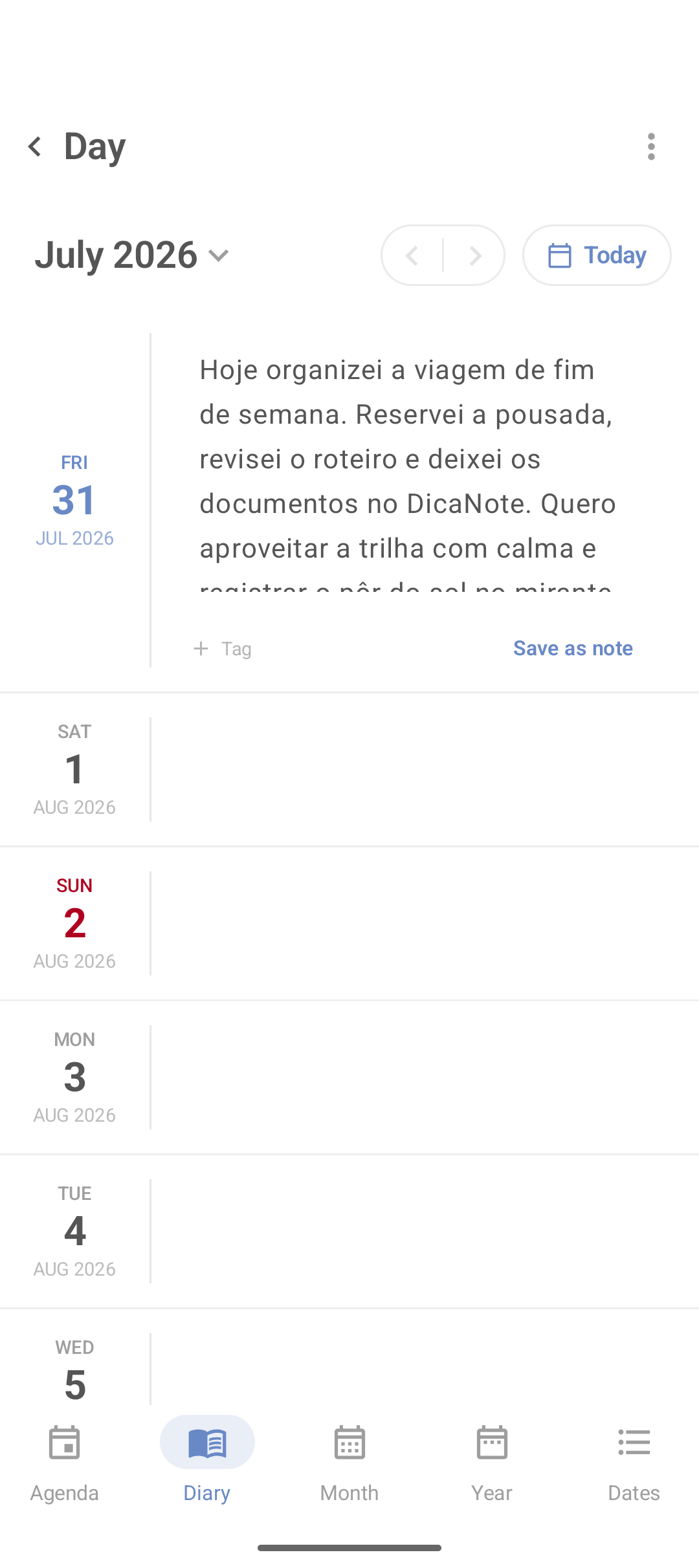 Diário do DicaNote