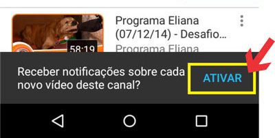 Notificacoes canais favoritos celular - passo 4